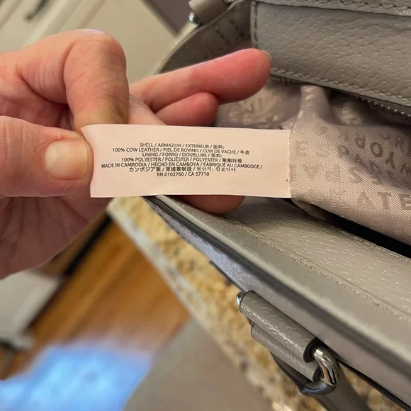 Kate Spade Large Light Gray Satchel • 12”x9”x5” • LIKE NEW CONDITION - Picture 8 of 11